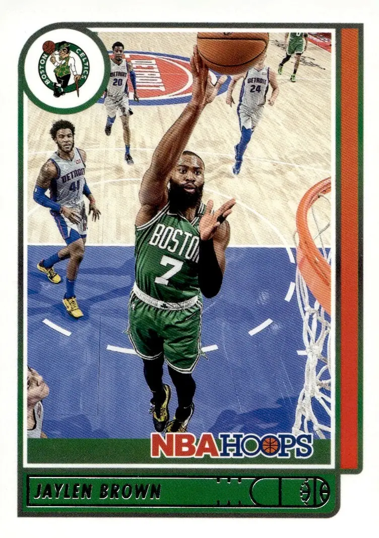2021-22 NBA Hoops #9 Jaylen Brown (front)