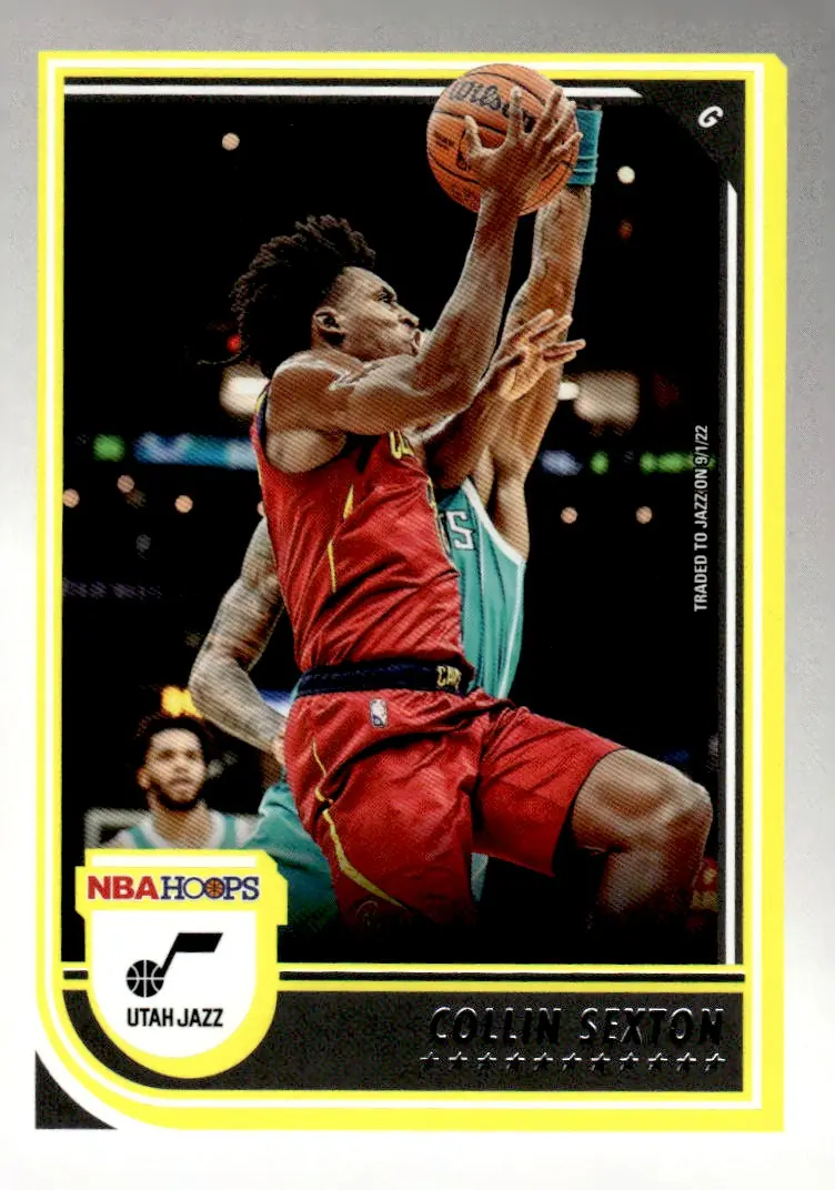 2022-23 NBA Hoops #73 Collin Sexton – Yellow (front)