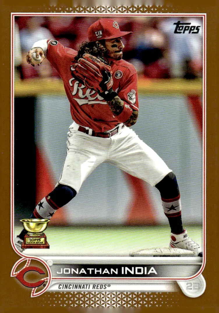 2022 Topps Series 2 #563 Jonathan India – Gold (front)