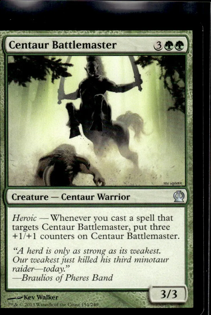 2013 Magic: The Gathering - Theros (THS) #154/249 Centaur Battlemaster (front)