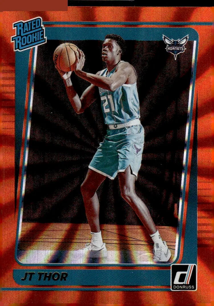 2021-22 Donruss #222 JT Thor – Holo Orange Laser (front)
