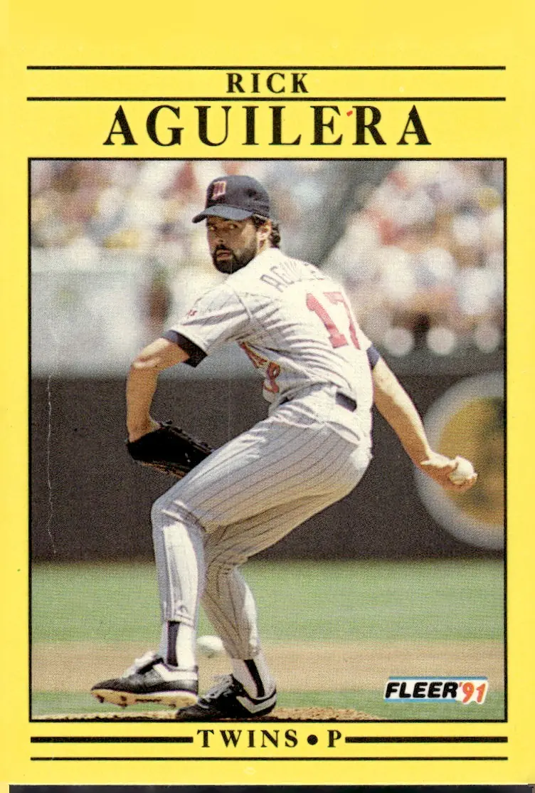 1991 Fleer #602 Rick Aguilera (front)