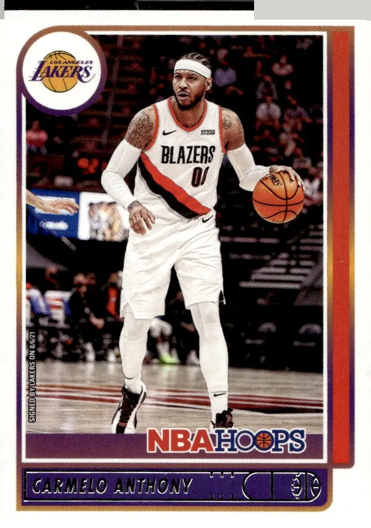 2021-22 NBA Hoops #101 Carmelo Anthony (front)