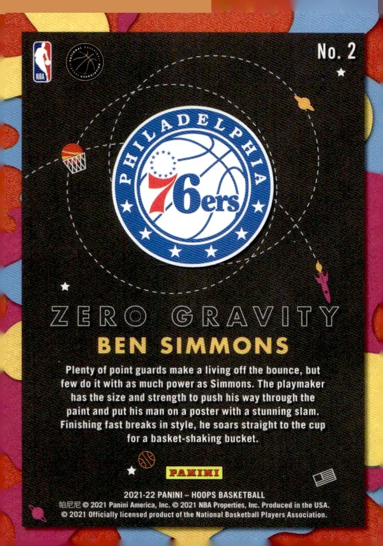 2021-22 NBA Hoops #2 Ben Simmons (back)