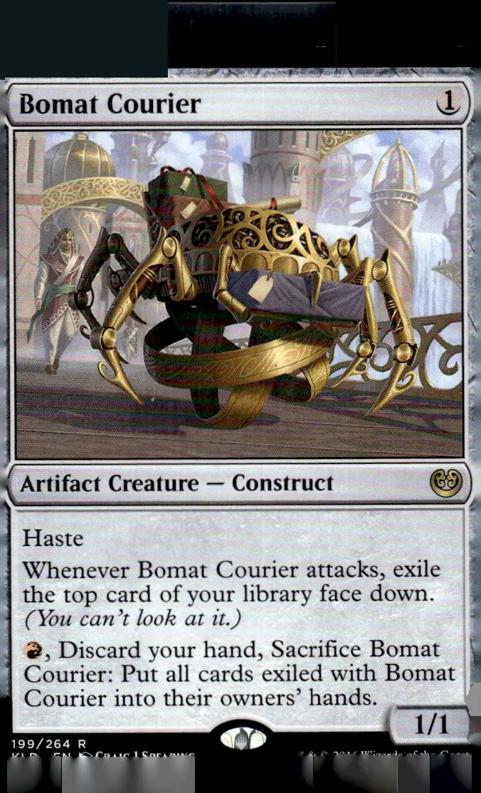 2016 Magic: The Gathering - Kaladesh (KLD) #199/264 Bomat Courier (Artifact Creature — Construct); art by Craig J Spearing (front)