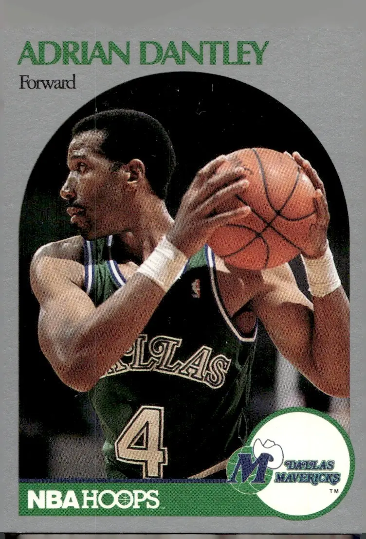 1990-91 NBA Hoops #83 Adrian Dantley (front)
