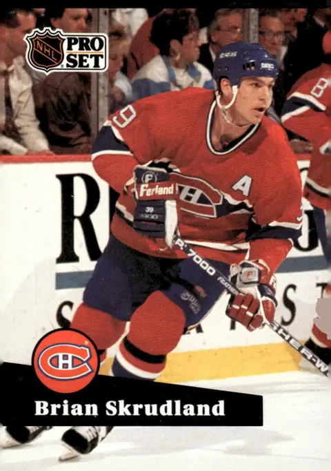 1991-92 Pro Set (French) #127 Brian Skrudland – French-language version