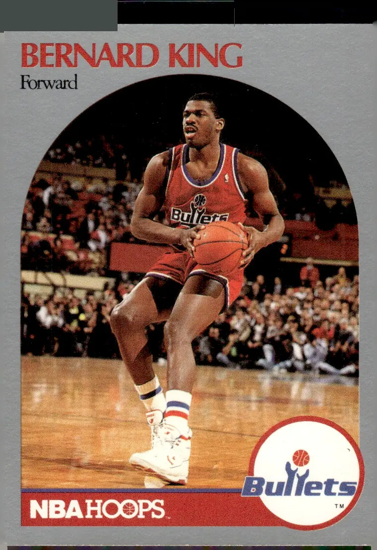 1990-91 NBA Hoops #300 Bernard King (front)