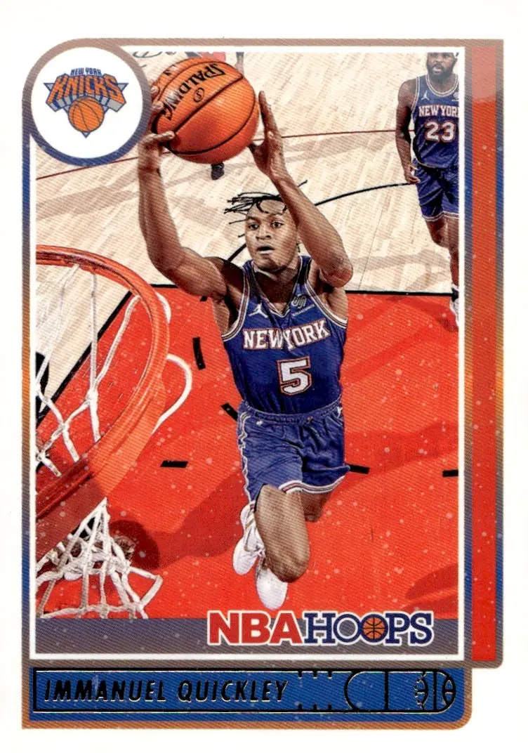 2021-22 NBA Hoops #187 Immanuel Quickley (front)