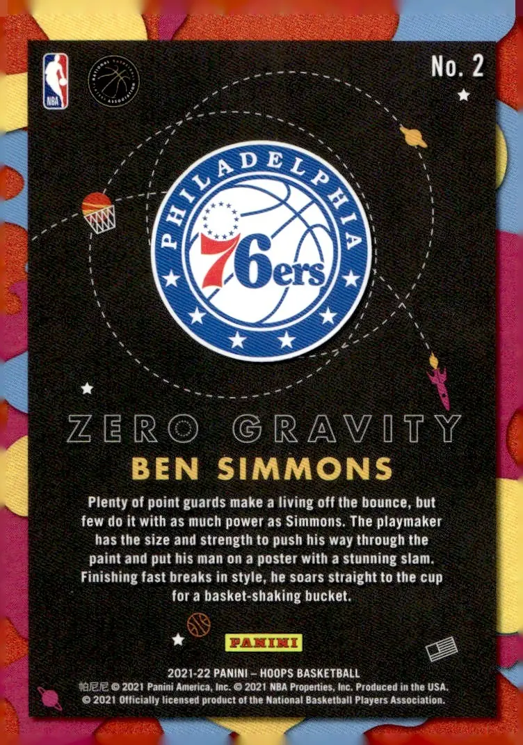 2021-22 NBA Hoops #2 Ben Simmons (back)