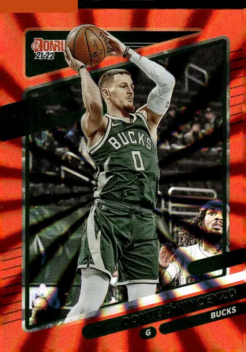 2021-22 Donruss #94 Donte DiVincenzo – Holo Red Laser