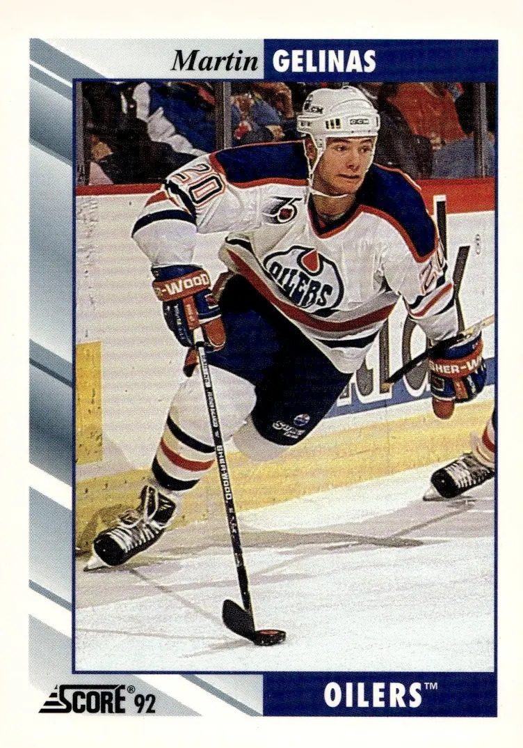 1992-93 Score (U.S.) #281 Martin Gelinas (front)
