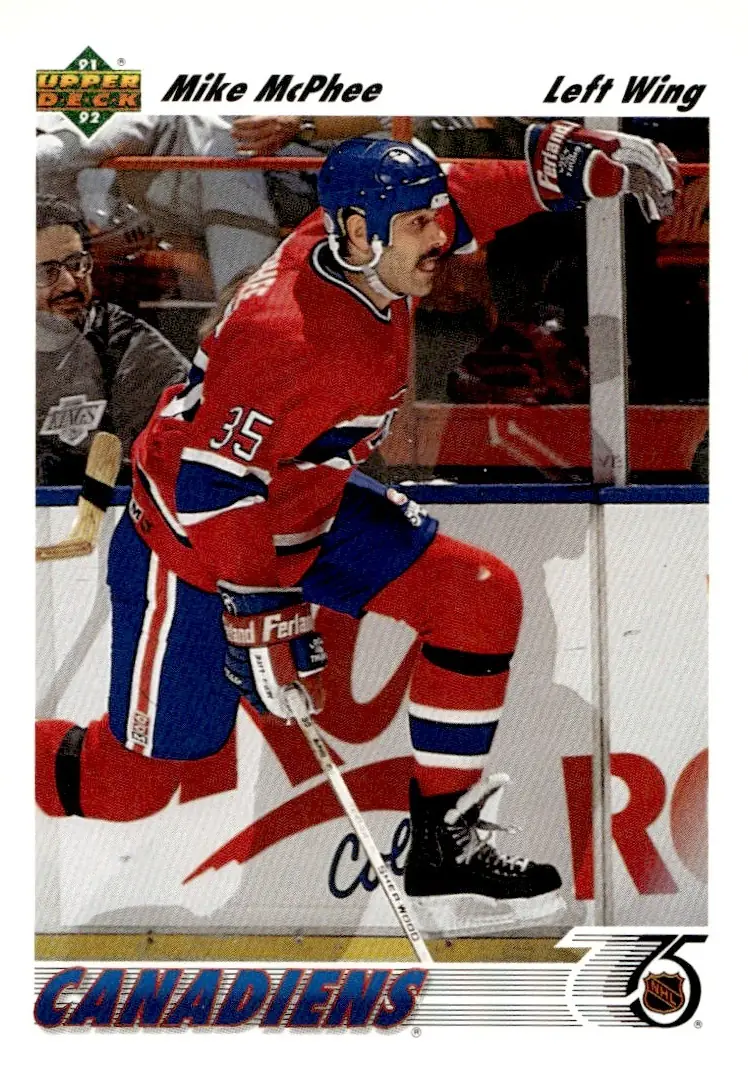 1991-92 Upper Deck #487 Mike McPhee (front)