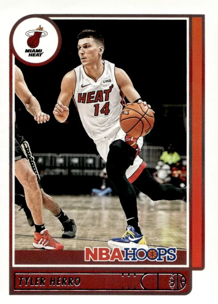 2021-22 NBA Hoops #40 Tyler Herro (front)