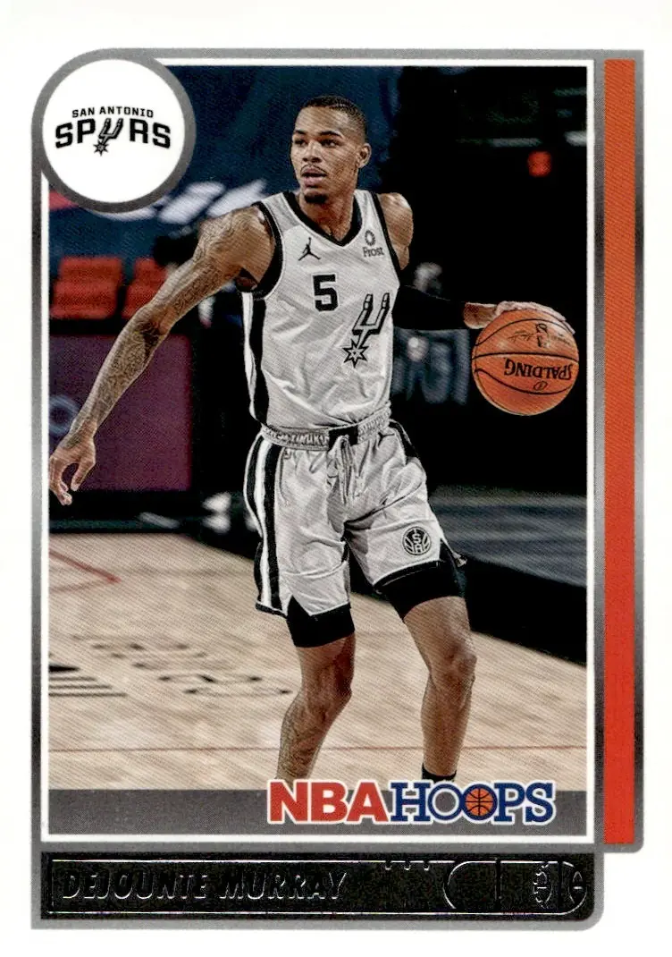 2021-22 NBA Hoops #14 Dejounte Murray (front)