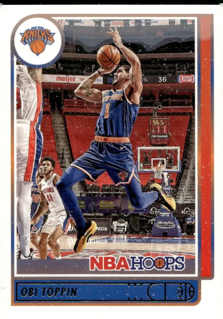 2021-22 NBA Hoops #177 Obi Toppin (front)