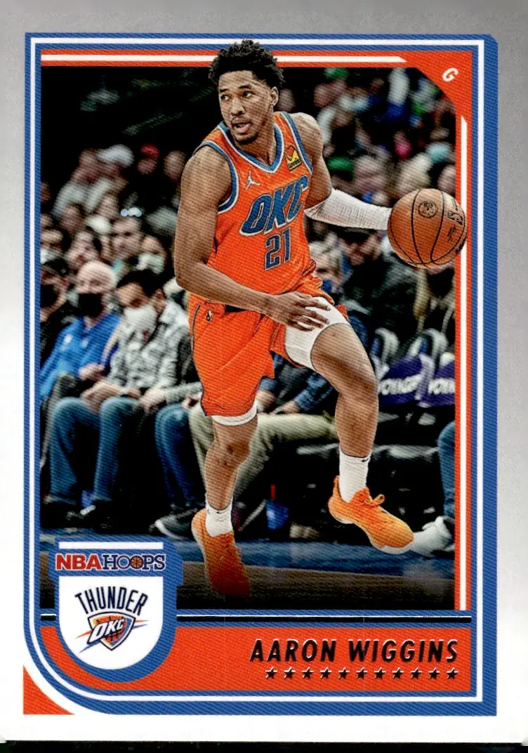 2022-23 NBA Hoops #206 Aaron Wiggins (front)