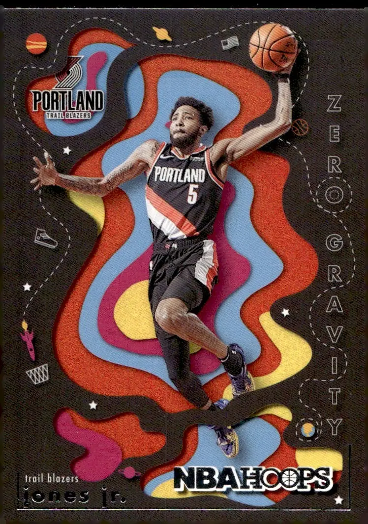 2021-22 NBA Hoops #17 Derrick Jones Jr. (front)