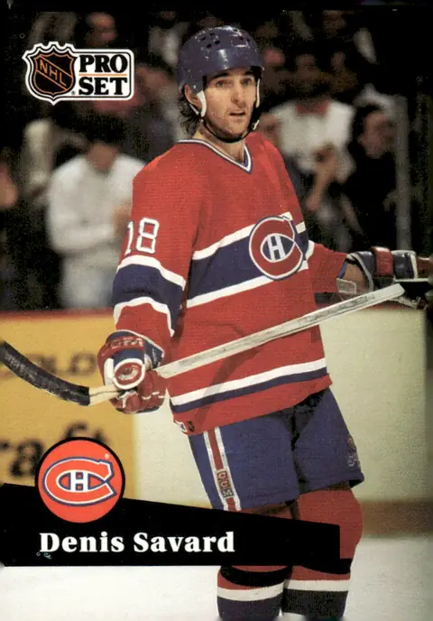 1991-92 Pro Set (French/Canadian edition) #128 Denis Savard – French-language version