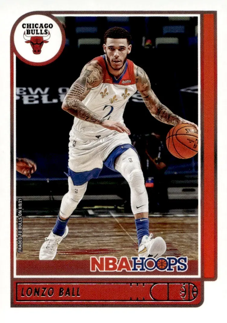 2021-22 NBA Hoops #94 Lonzo Ball (front)