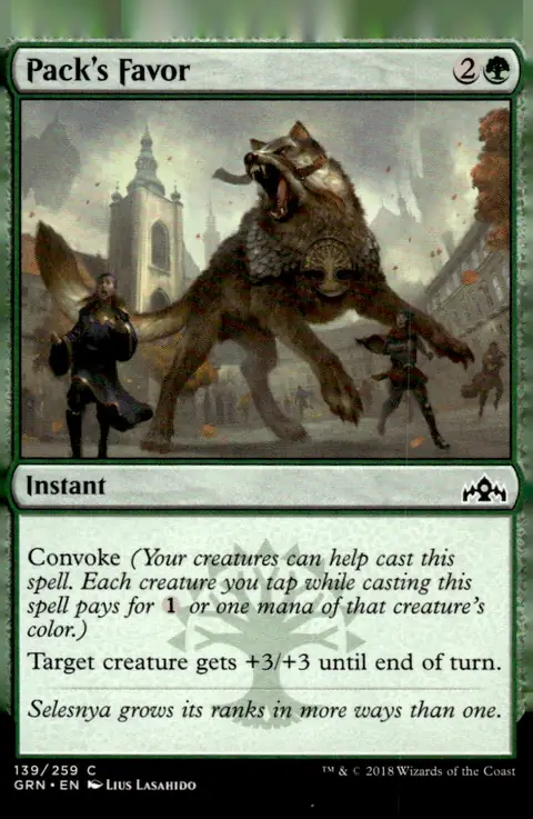 2018 Guilds of Ravnica (GRN) #139/259 Pack's Favor