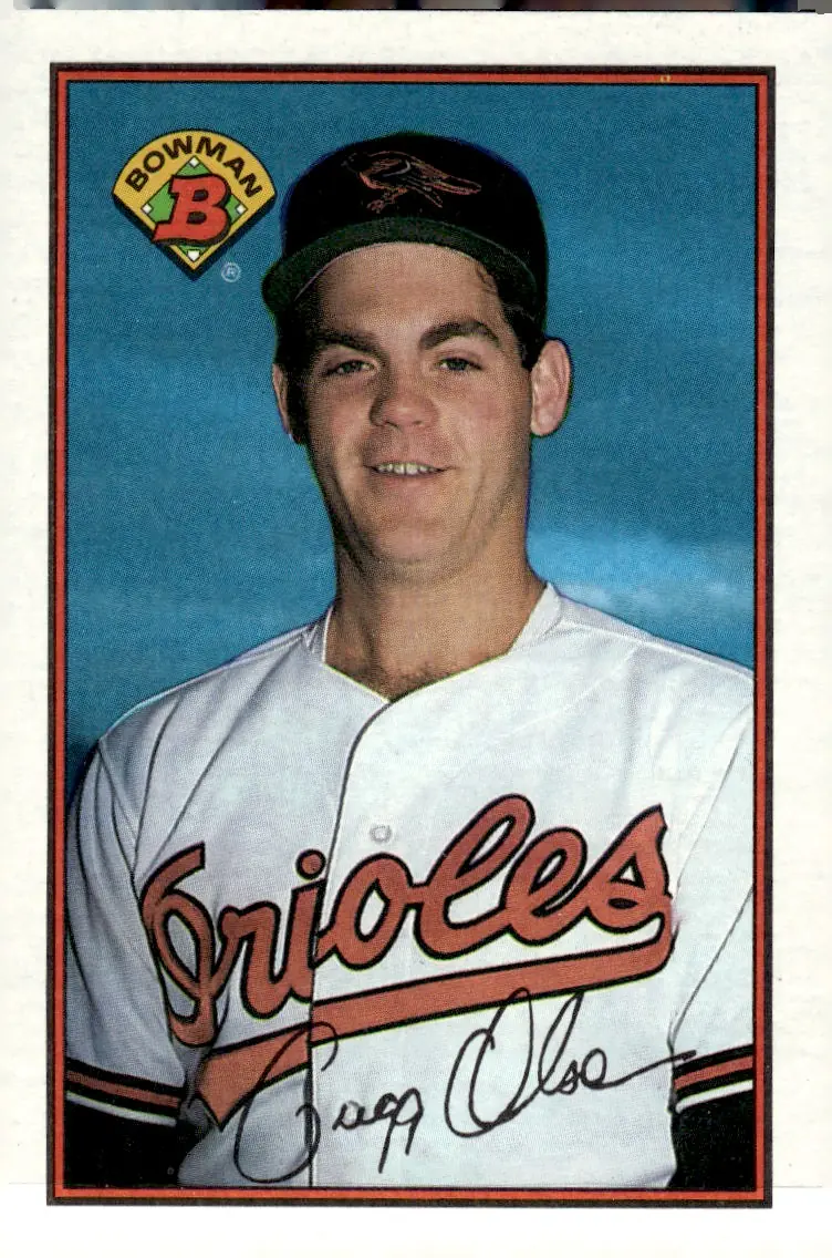 1989 Bowman #6 Gregg Olson (front)