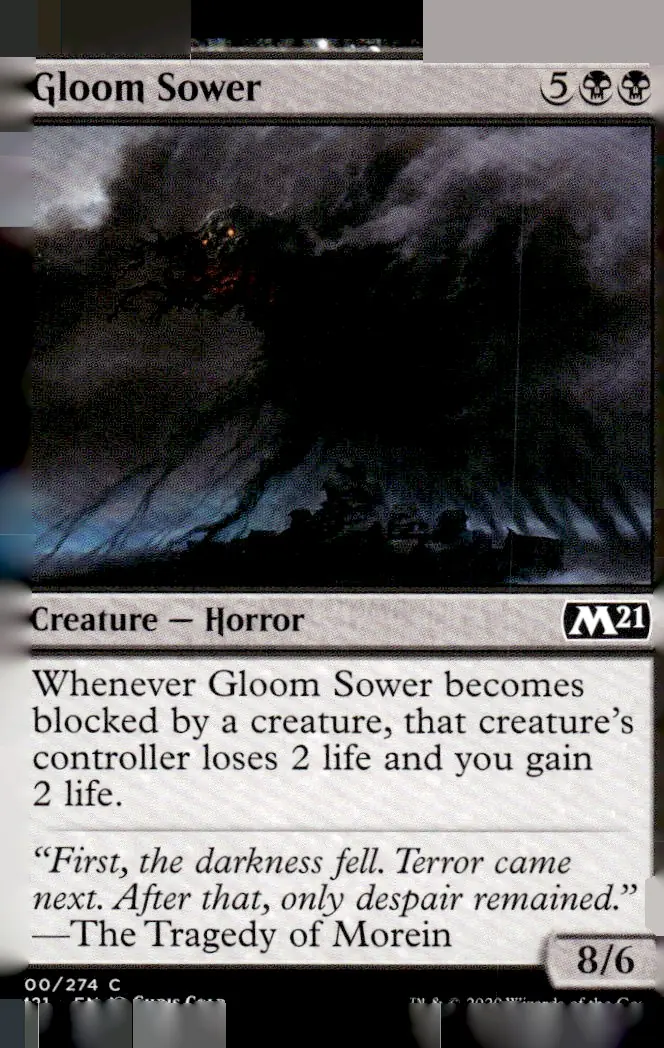 2020 Core Set 2021 (M21) #100/274 Gloom Sower (front)