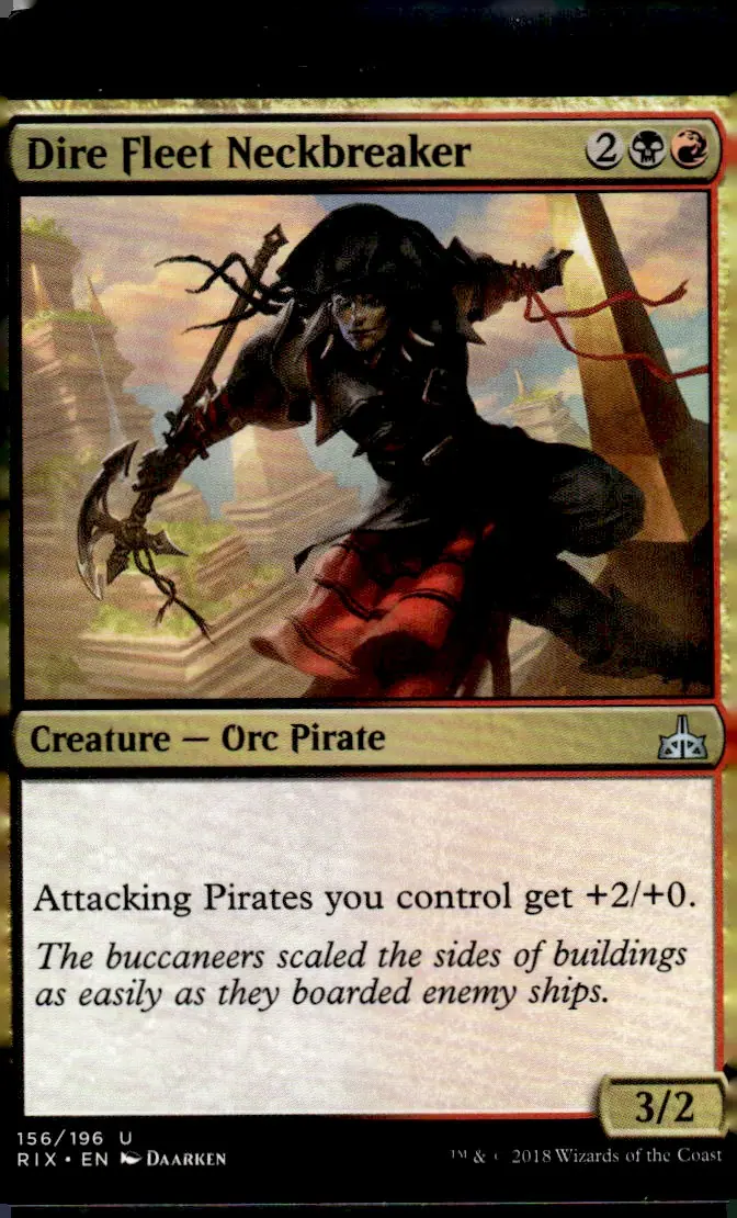 2018 Rivals of Ixalan (RIX) #156/196 Dire Fleet Neckbreaker (front)