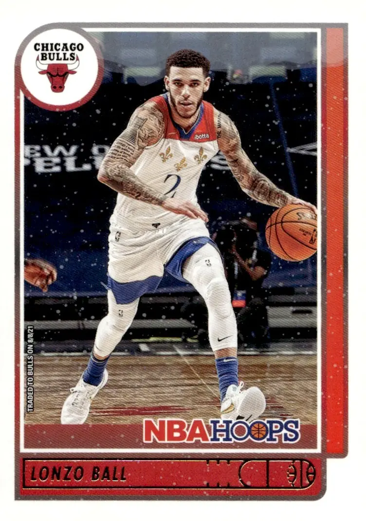 2021-22 NBA Hoops #94 Lonzo Ball (front)