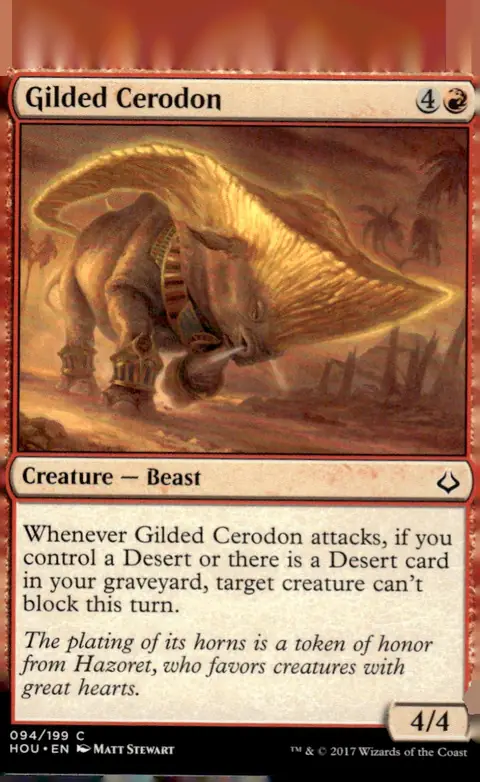 2017 Magic: The Gathering - Hour of Devastation (HOU) #094/199 Gilded Cerodon