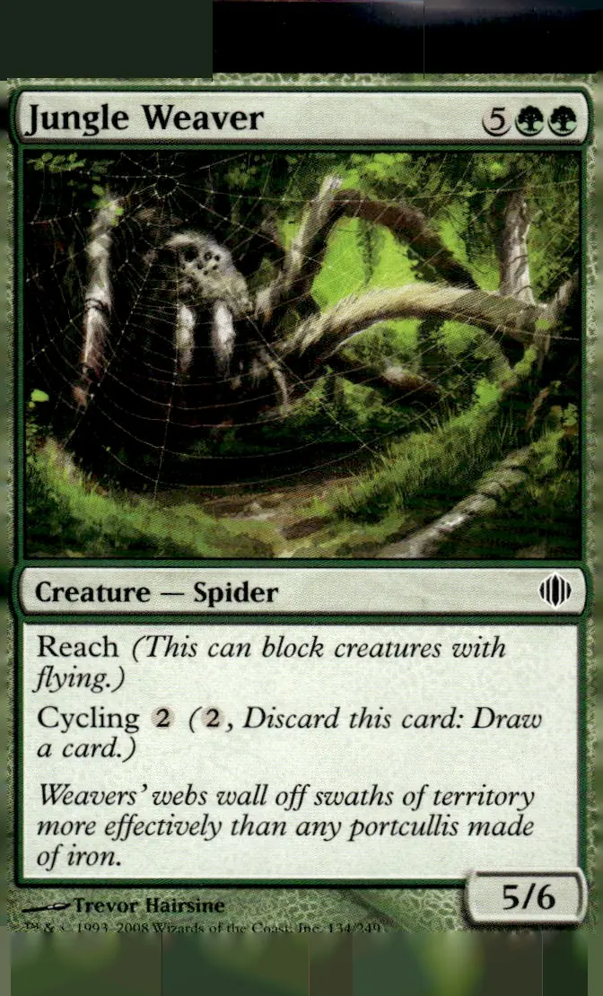 2008 Shards of Alara #134/249 Jungle Weaver (front)