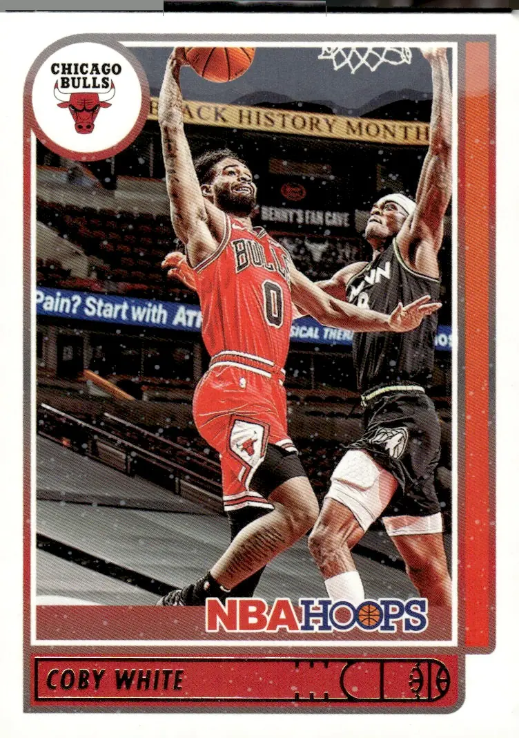 2021-22 NBA Hoops #35 Coby White (front)