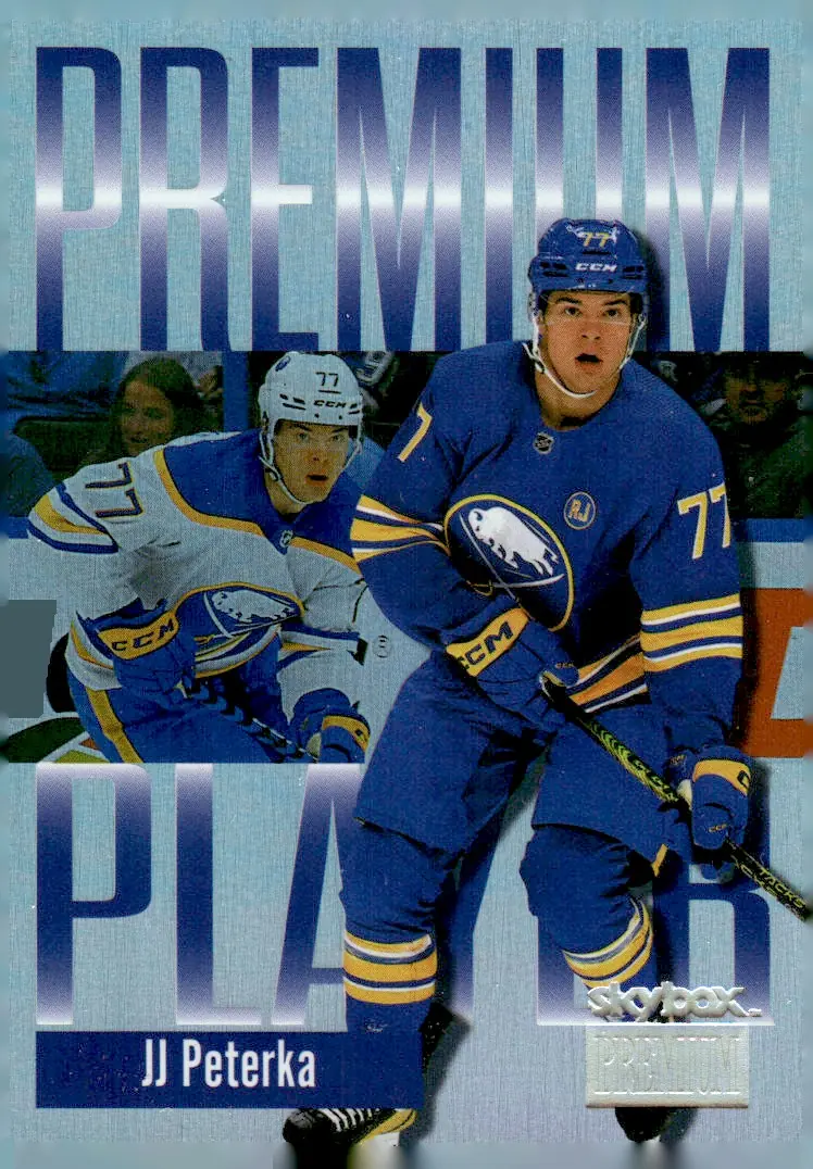 2023-24 SkyBox Metal Universe Hockey #26 PP (listed as "26 of 40 PP", often catalogued P JJ Peterka (front)
