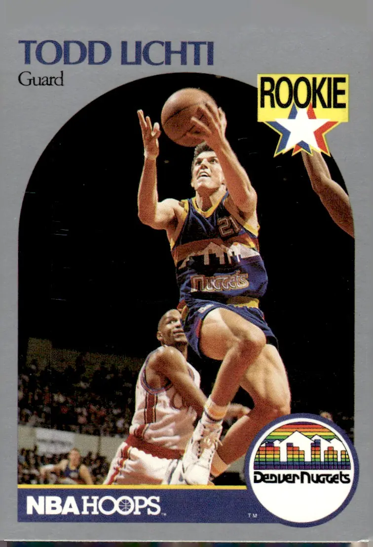 1990-91 NBA Hoops #98 Todd Lichti (front)