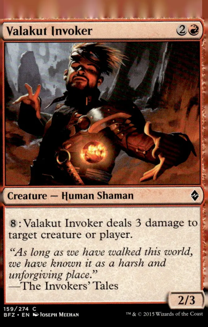 2015 Battle for Zendikar #159/274 Valakut Invoker (front)