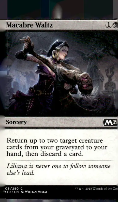 2018 Magic: The Gathering - Core Set 2019 (M19) #108 Macabre Waltz