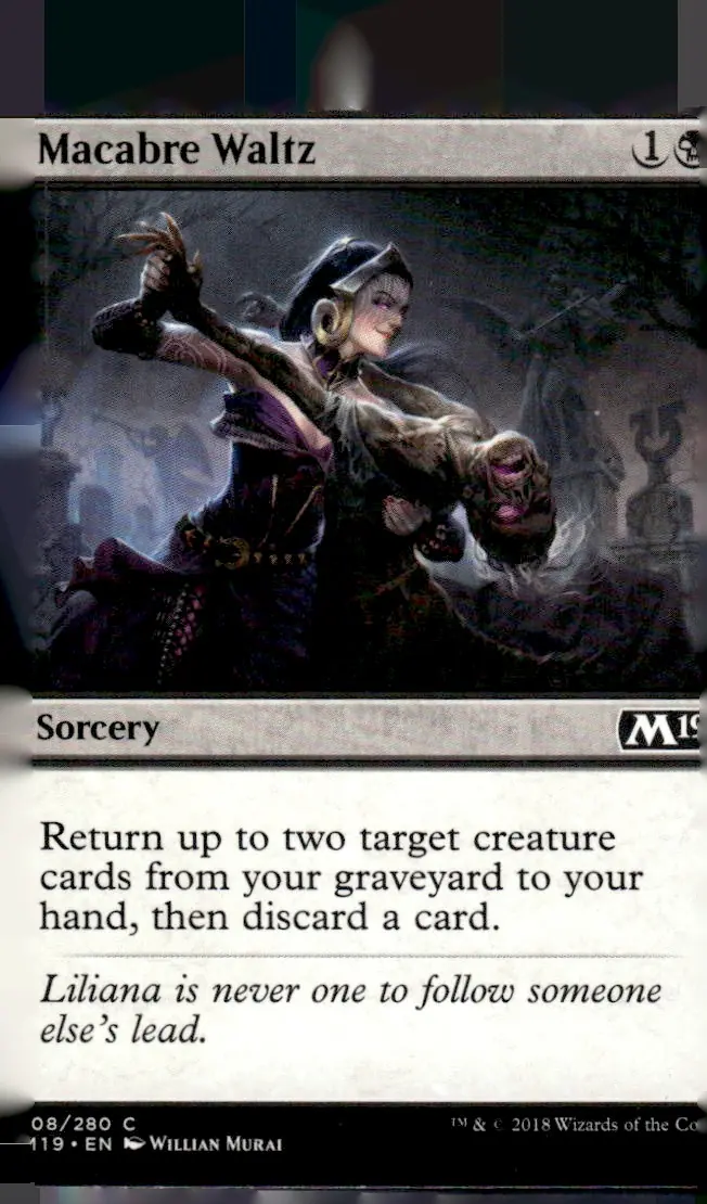 2018 Magic: The Gathering - Core Set 2019 (M19) #108 Macabre Waltz (front)