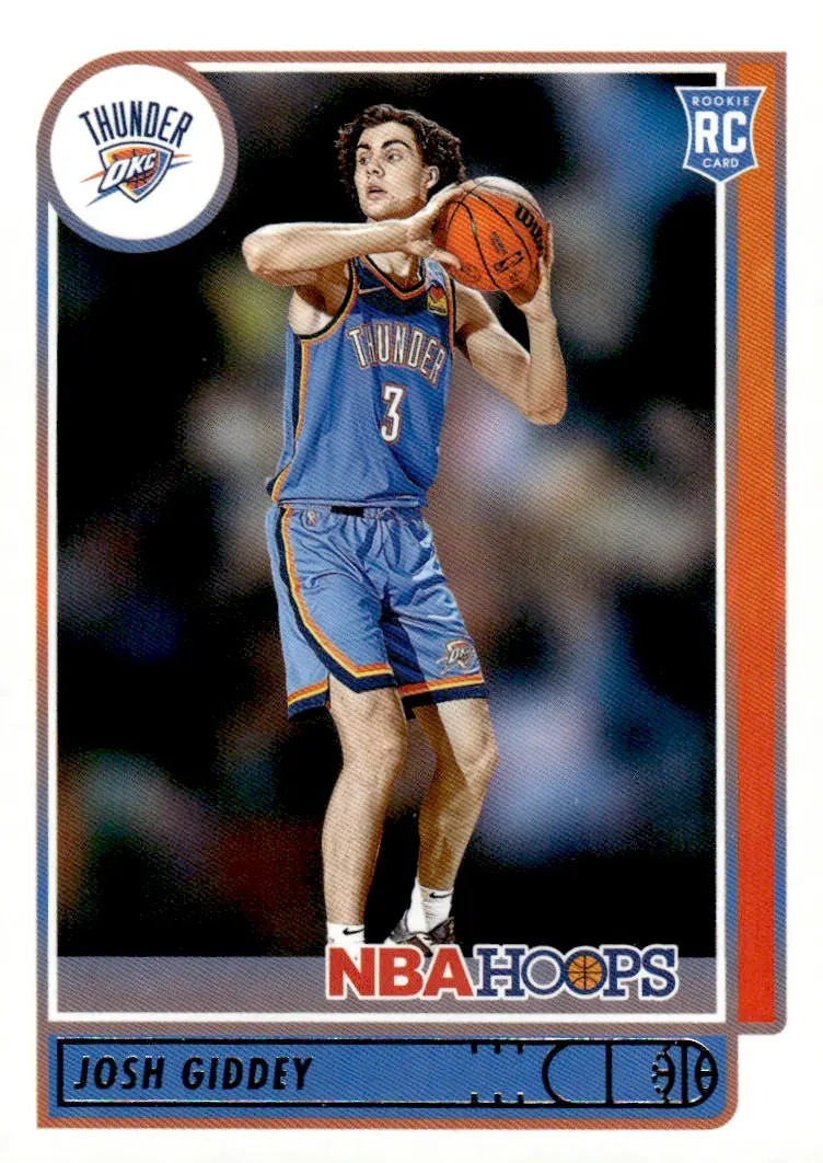 2021-22 NBA Hoops #202 Josh Giddey (front)
