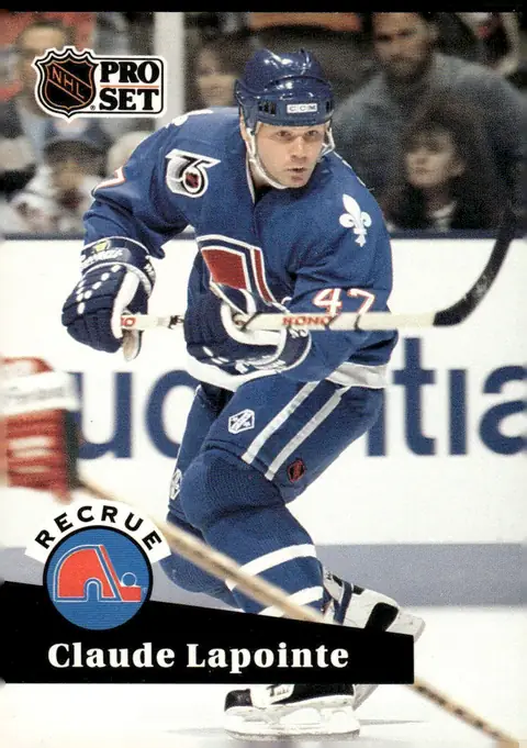 1991-92 Pro Set (French/Bilingual Canadian Edition) #556 Claude Lapointe – French-language edition