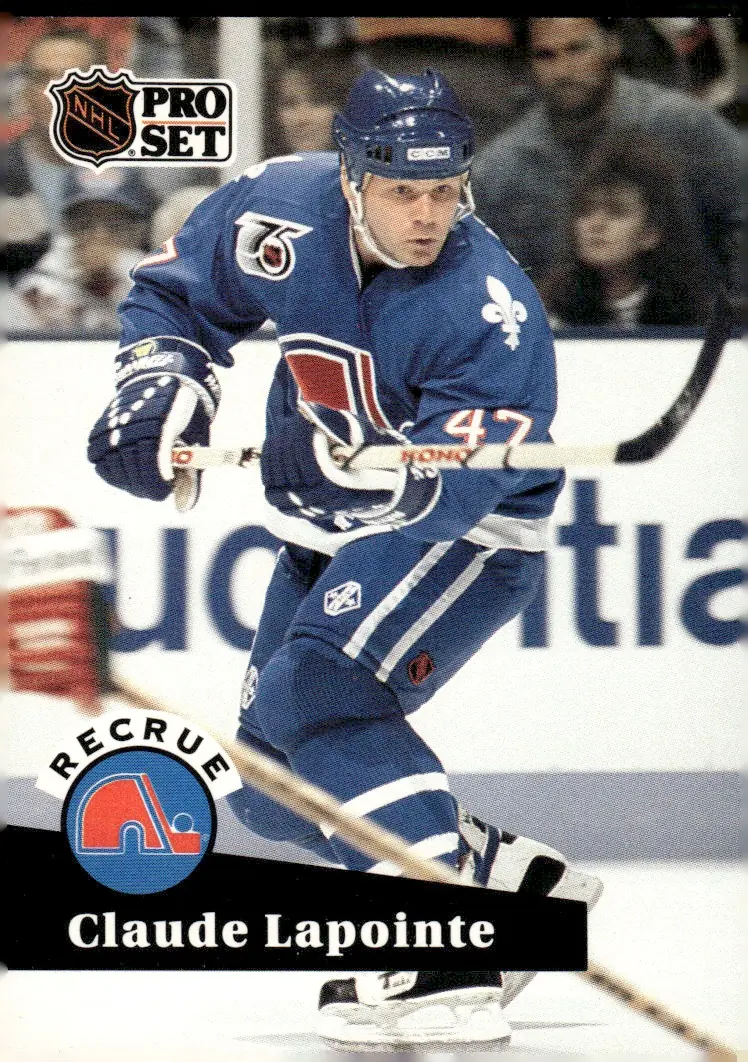 1991-92 Pro Set (French/Bilingual Canadian Edition) #556 Claude Lapointe – French-language edition (front)