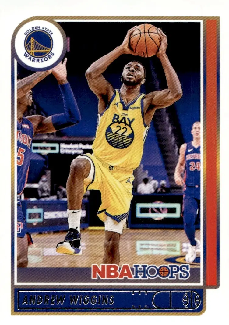 2021-22 NBA Hoops #38 Andrew Wiggins (front)