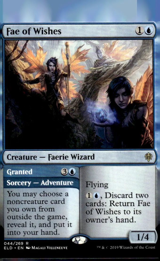 2019 Throne of Eldraine (ELD) #044/269 Fae of Wishes // Granted (front)