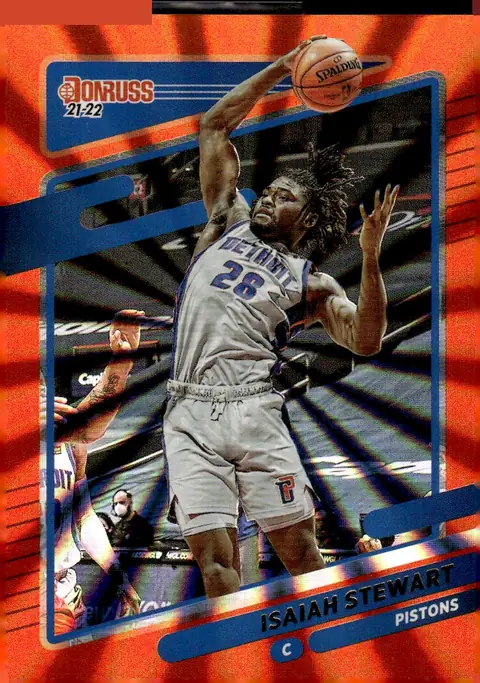 2021-22 Donruss #113 Isaiah Stewart – Holo Red Laser