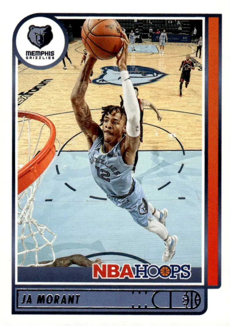 2021-22 NBA Hoops #132 Ja Morant (front)