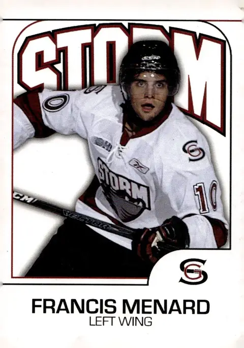 2009-10 Guelph Storm Team Issue Francis Menard