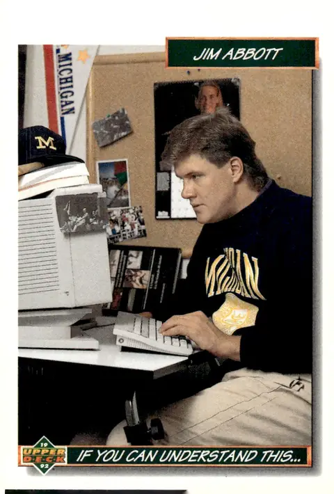 1992 Upper Deck #78 Jim Abbott