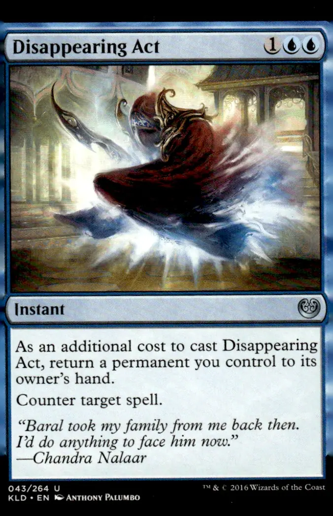 2016 Kaladesh (KLD) #43 Disappearing Act (front)