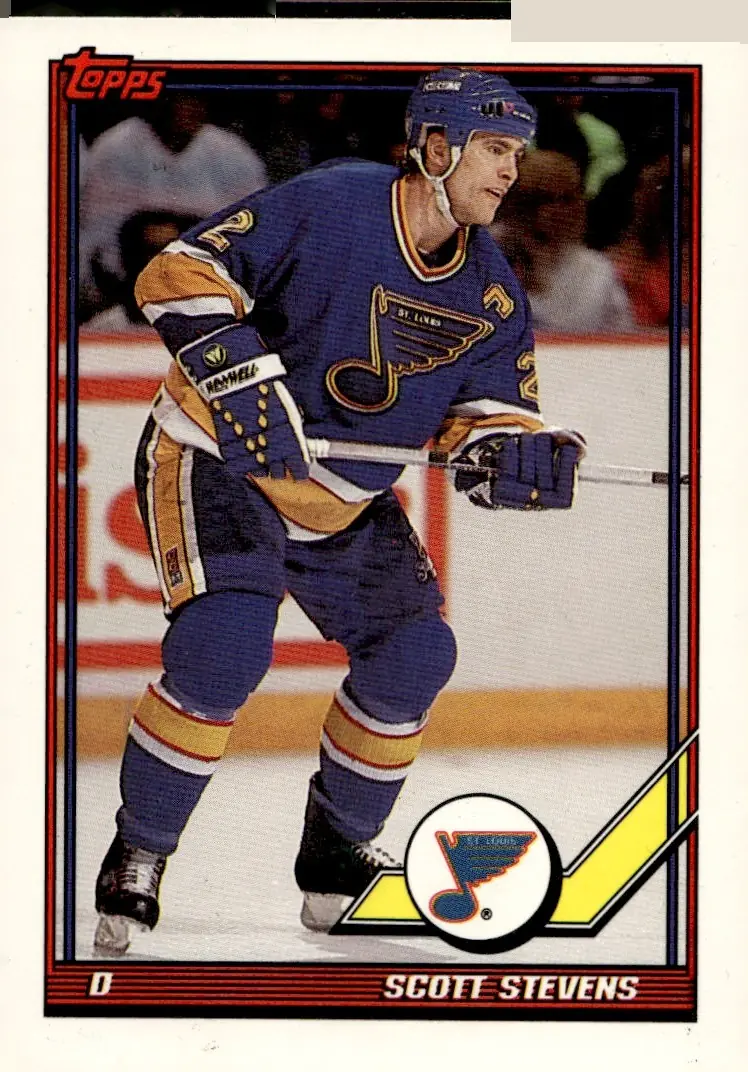 1991-92 Topps #481 Scott Stevens (front)