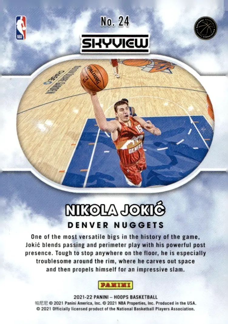 2021-22 NBA Hoops #24 Nikola Jokić (back)