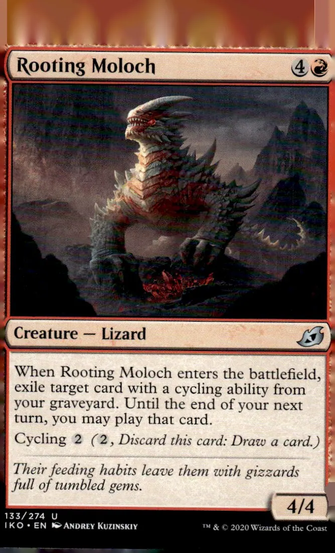 2020 Ikoria: Lair of Behemoths (IKO) #133/274 Rooting Moloch (front)
